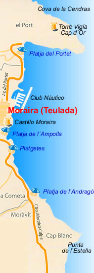 The beach of Moraira