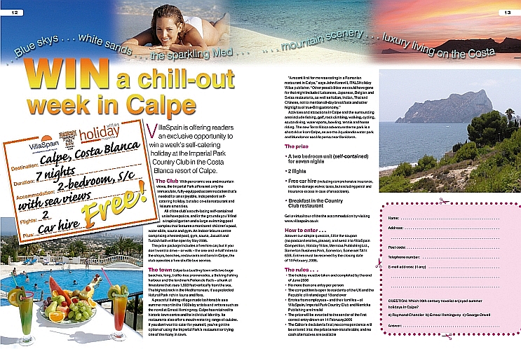 Double page spread competition offer
