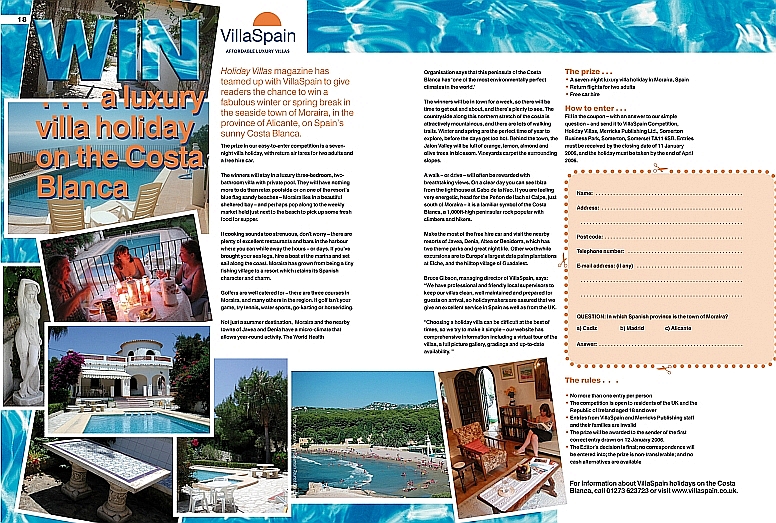 Double page spread competition offer